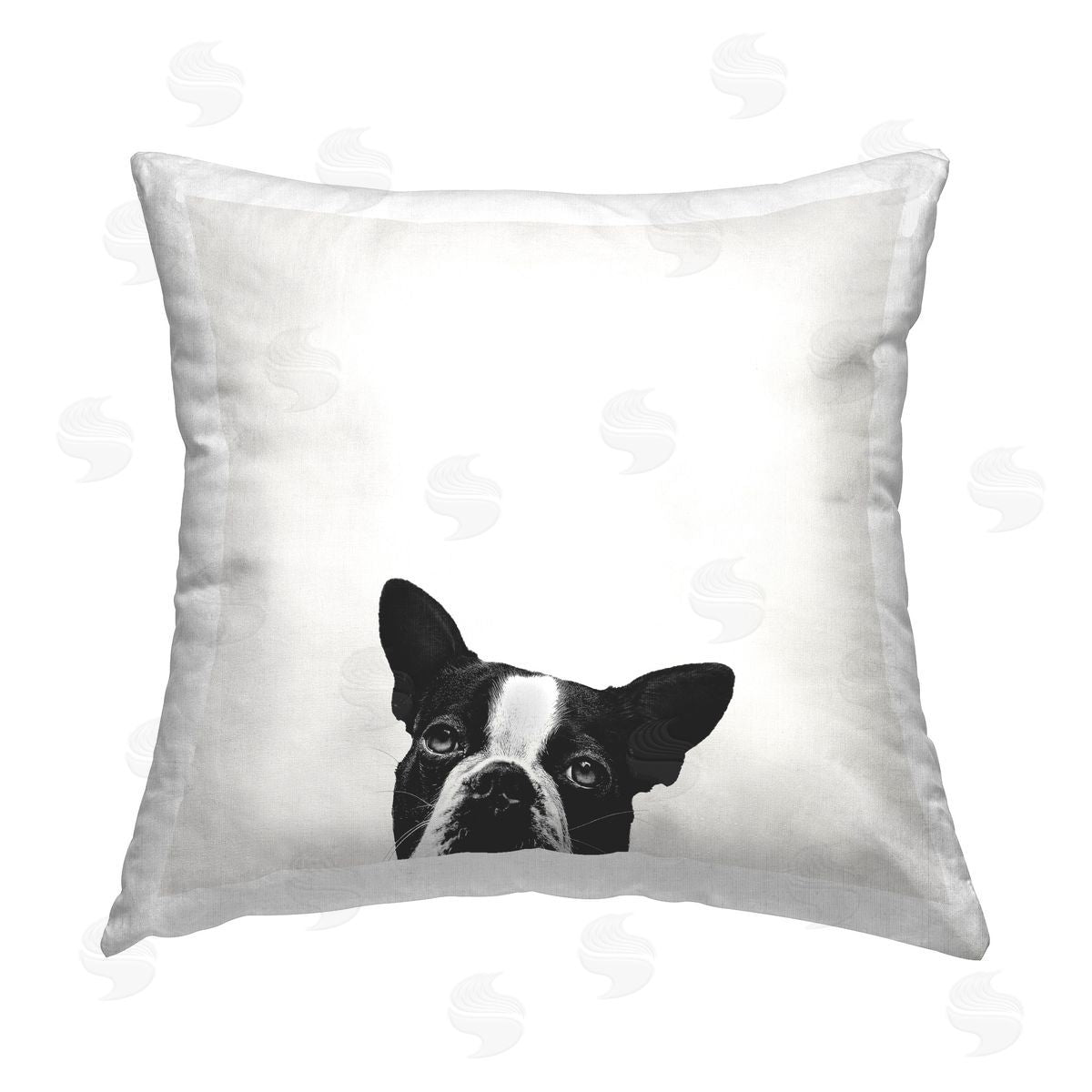 Jon Bertelli Peeking Dog Eyes Printed Plush Polyester Throw Pillow
