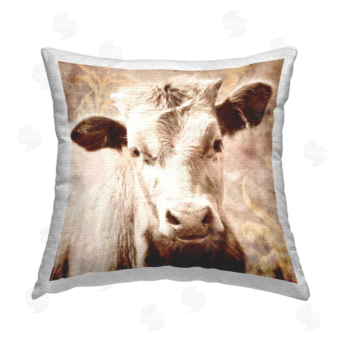 Graffitee Studios Vintage Country Calf Outdoor Quick-Dry Polyester Printed Throw Pillow