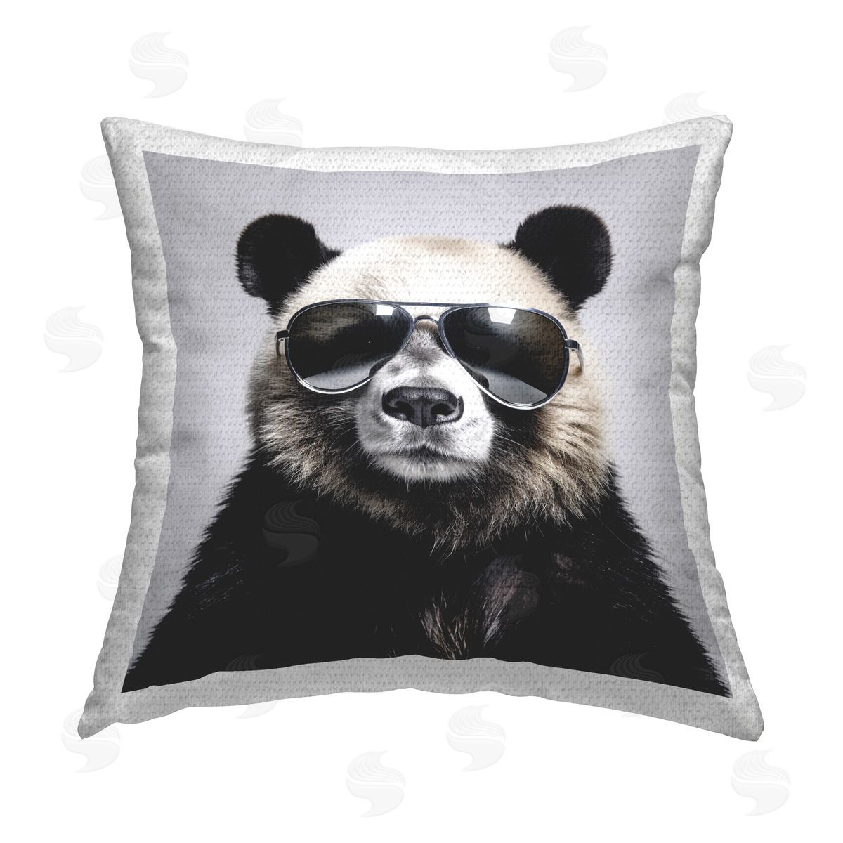 RB Trendy Panda with Sunglasses Outdoor Quick-Dry Polyester Printed Throw Pillow