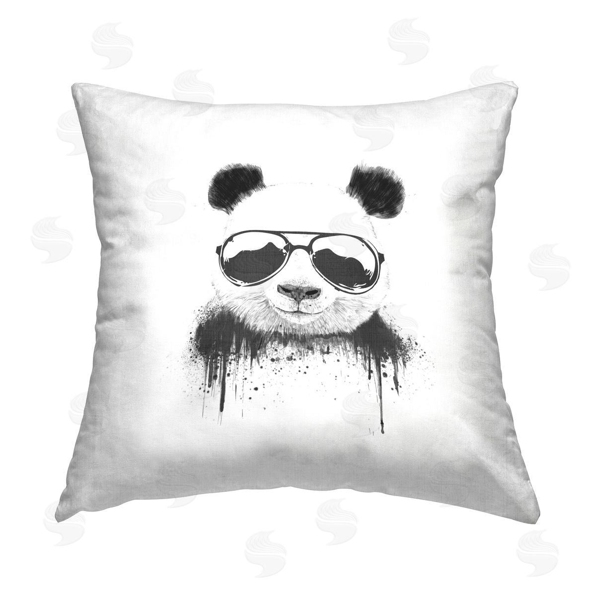 Balazs Solti Modern Fashionable Panda Printed Plush Polyester Throw Pillow