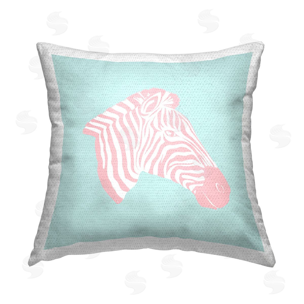 Martina Pavlova Minimal Pastel Zebra Outdoor Quick-Dry Polyester Printed Throw Pillow
