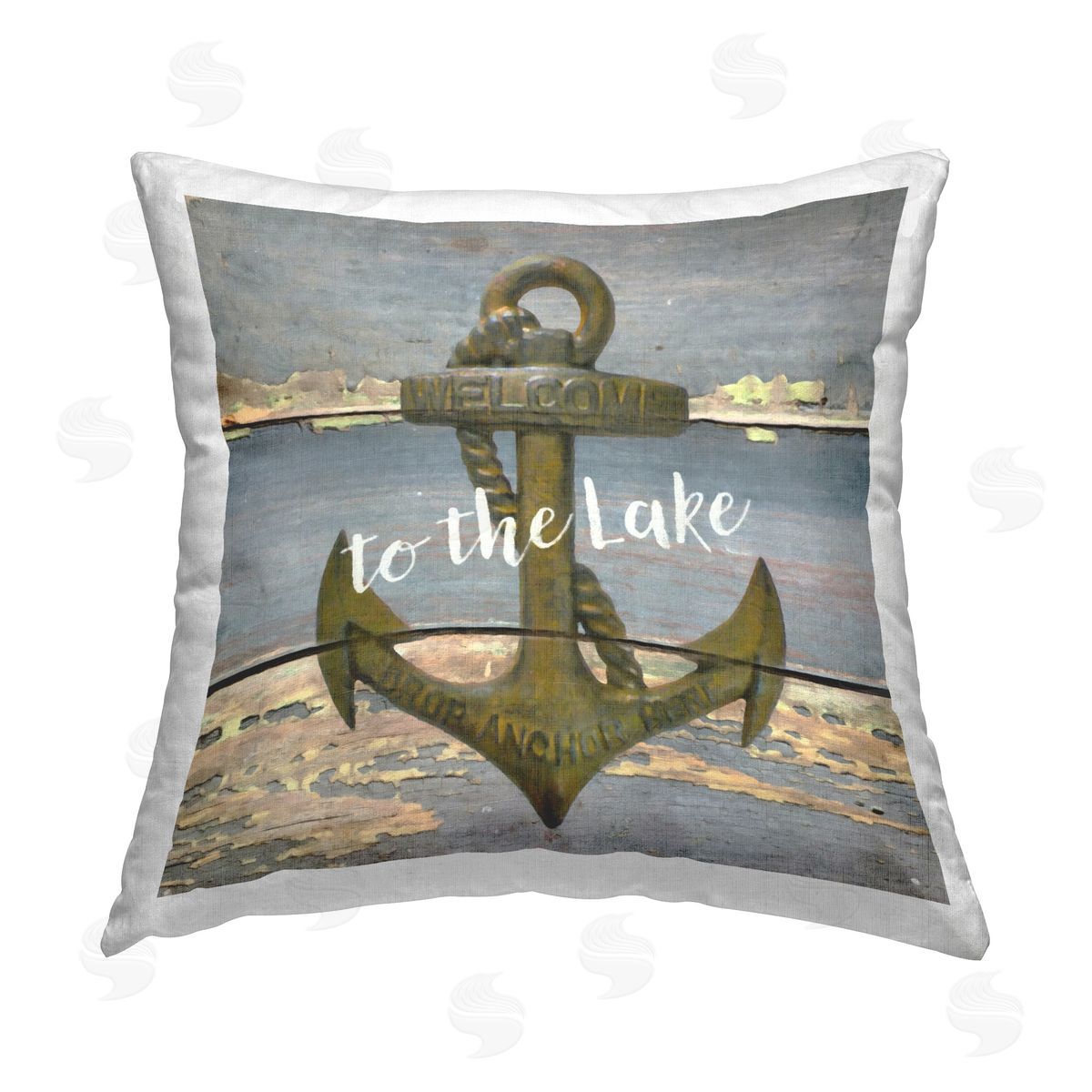 Graffitee Studios Rustic To The Lake Printed Plush Polyester Throw Pillow