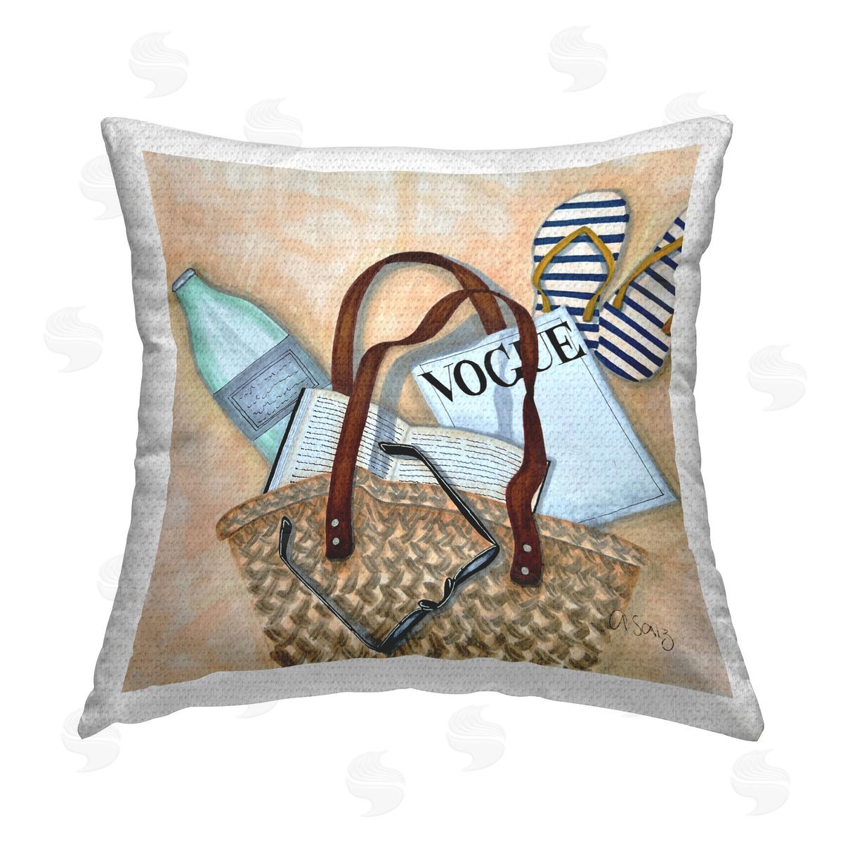 Ale Saiz Studio Beach Hangout Bag Outdoor Quick-Dry Polyester Printed Throw Pillow