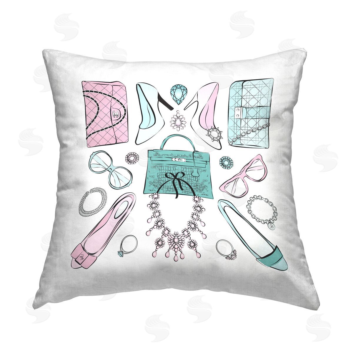 Martina Pavlova Pastel Fashion Pattern Printed Plush Polyester Throw Pillow