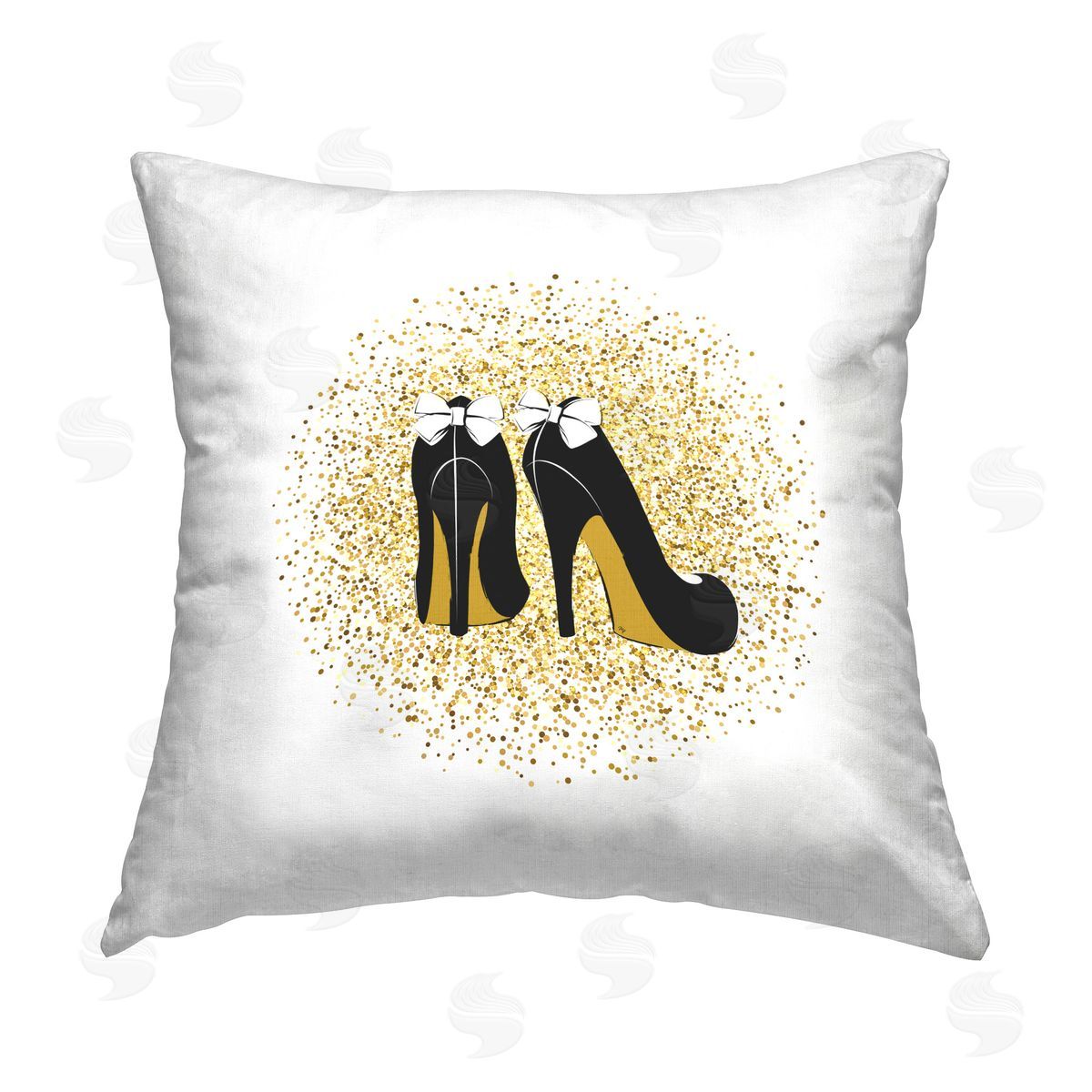 Martina Pavlova Glimmer Bow Heels Printed Plush Polyester Throw Pillow