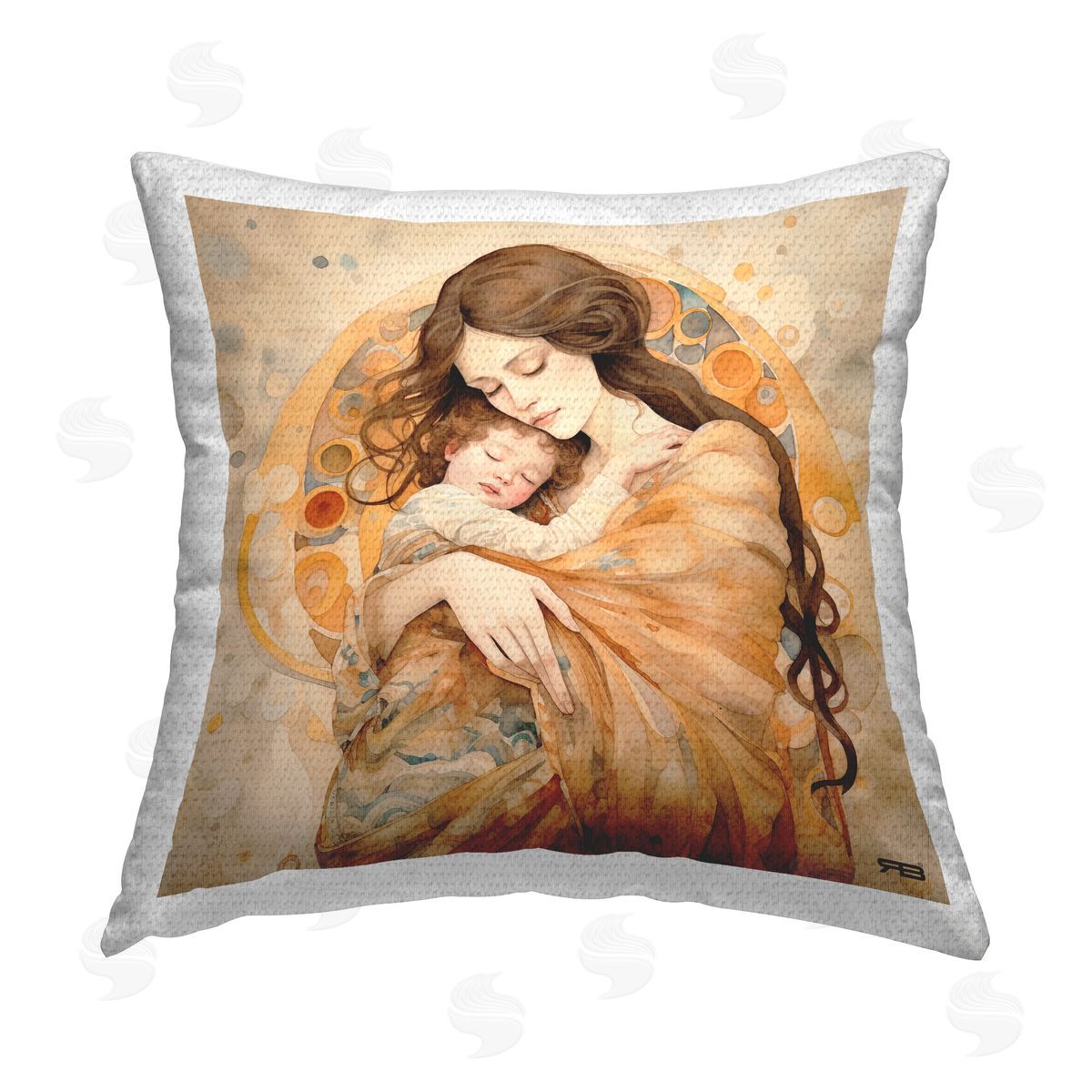 RB Elegant Mother & Baby Outdoor Quick-Dry Polyester Printed Throw Pillow