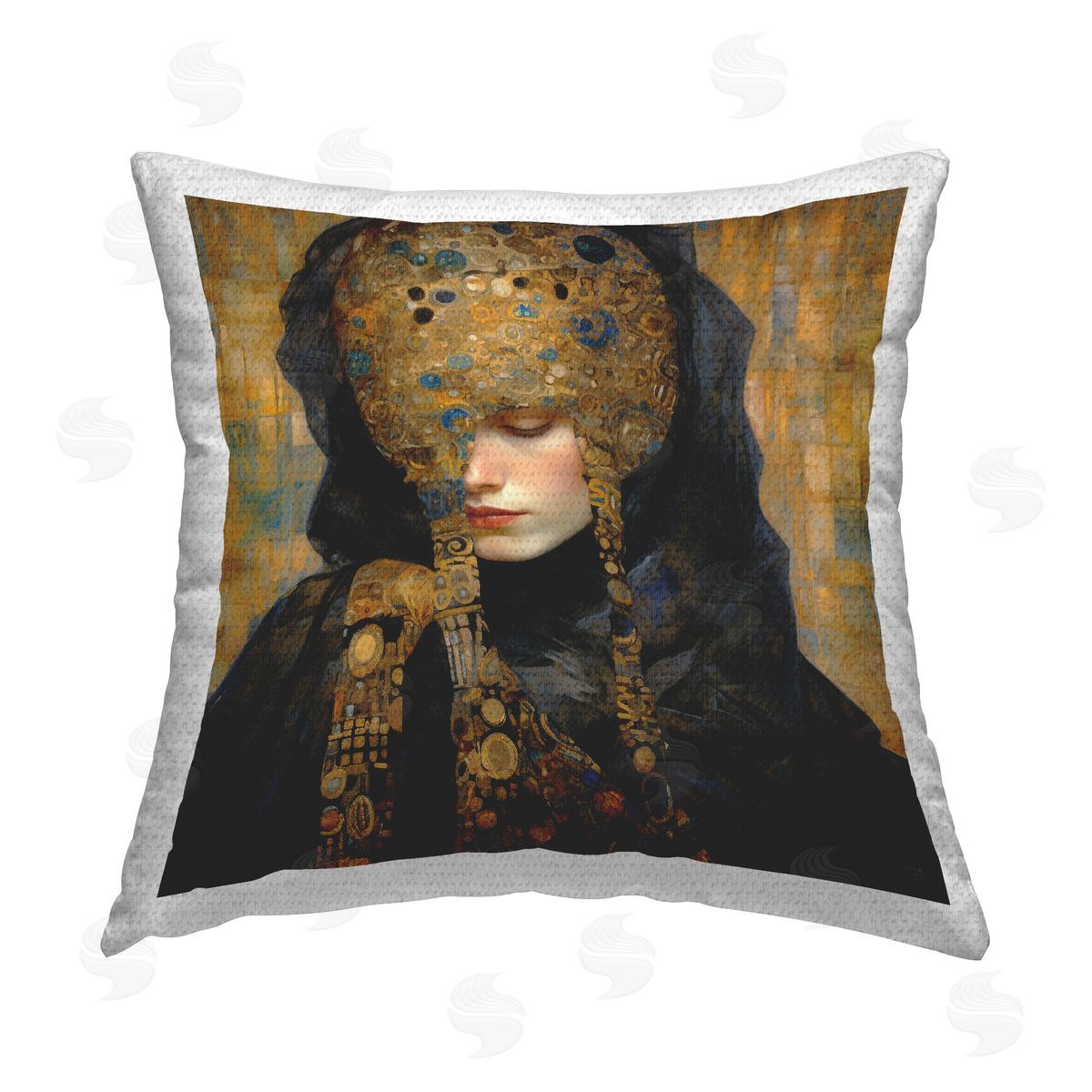 RB Geometric Abstract Woman Outdoor Quick-Dry Polyester Printed Throw Pillow