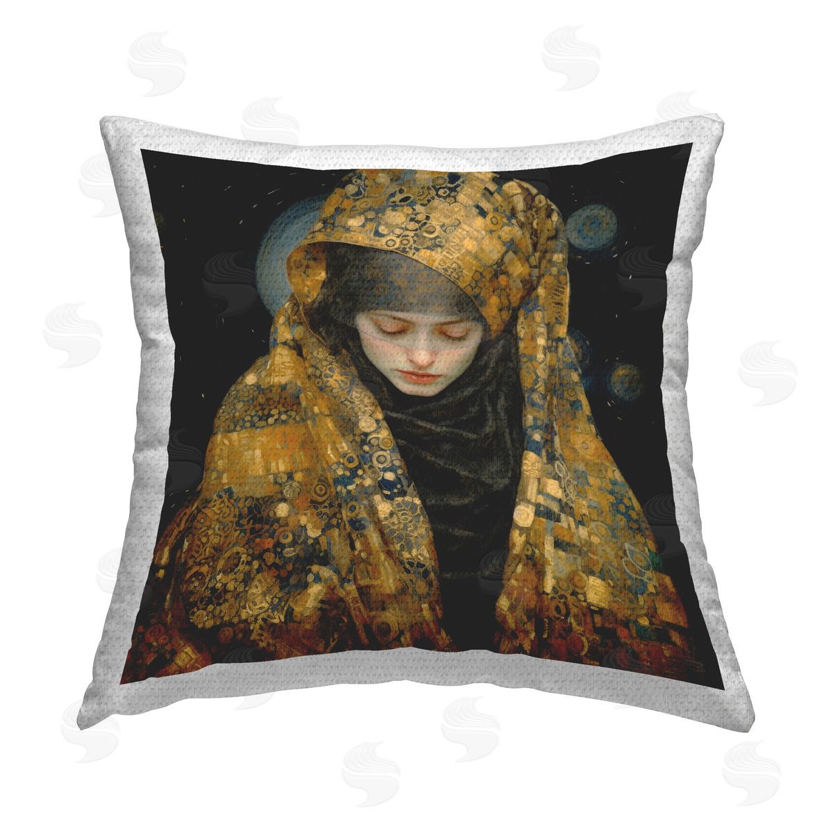 RB Woman & Opulent Headscarf Outdoor Quick-Dry Polyester Printed Throw Pillow