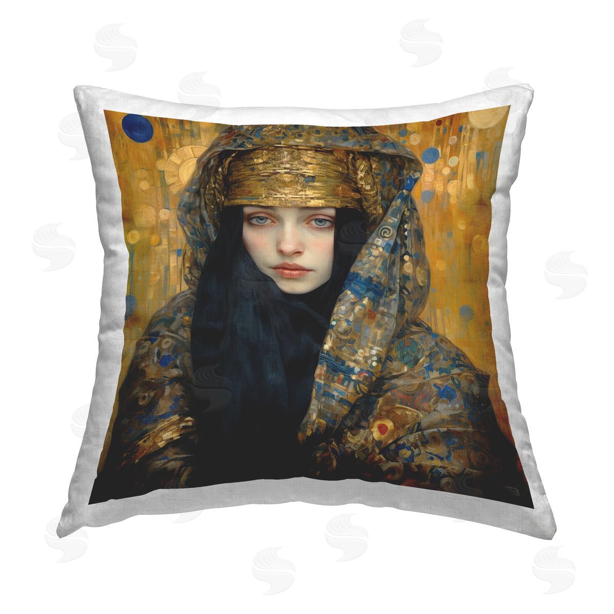 RB Luxurious Geometric Fashion Printed Plush Polyester Throw Pillow