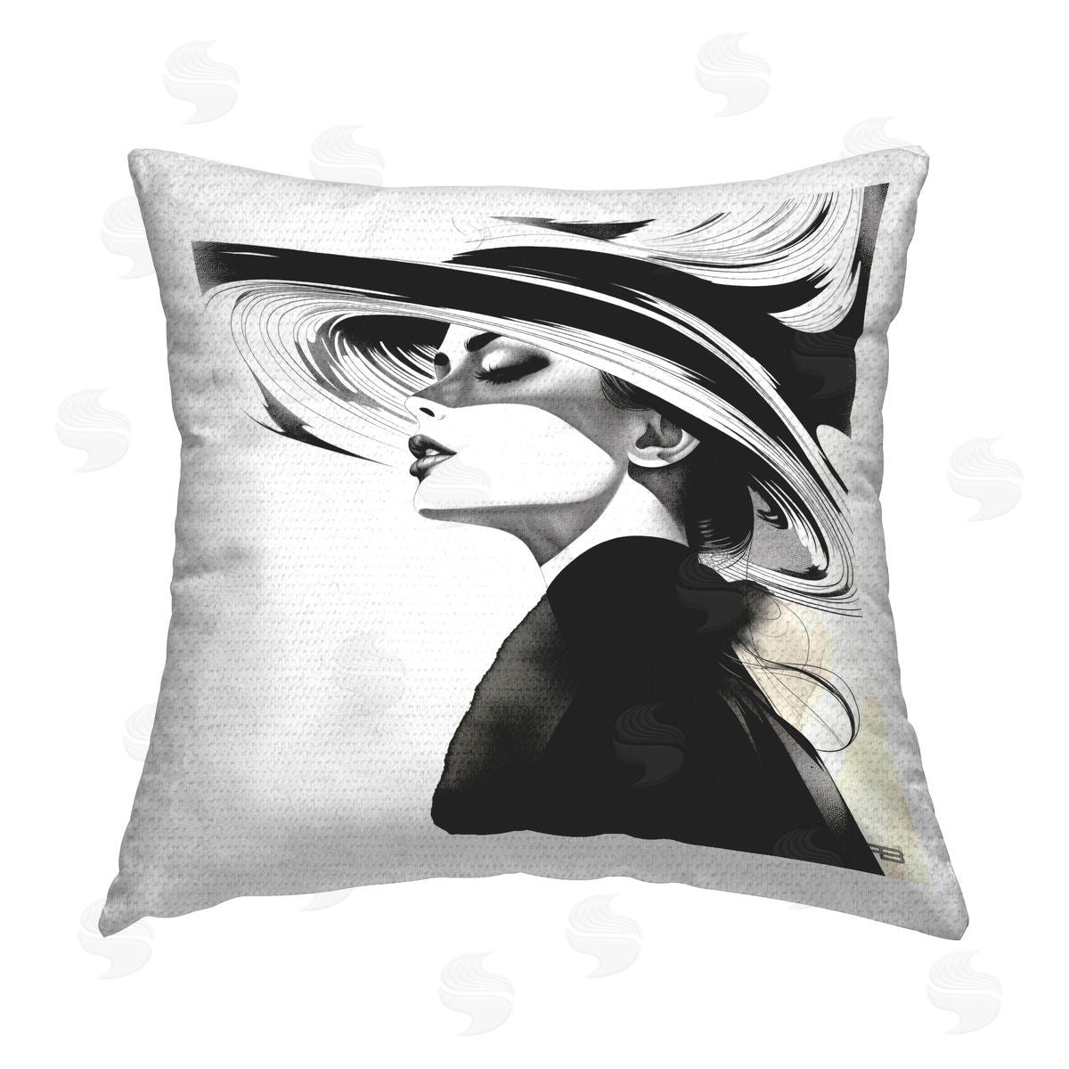RB Modish Glam Woman Outdoor Quick-Dry Polyester Printed Throw Pillow