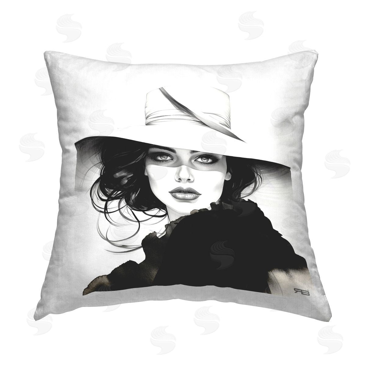 RB Trendy Fierce Woman Printed Plush Polyester Throw Pillow