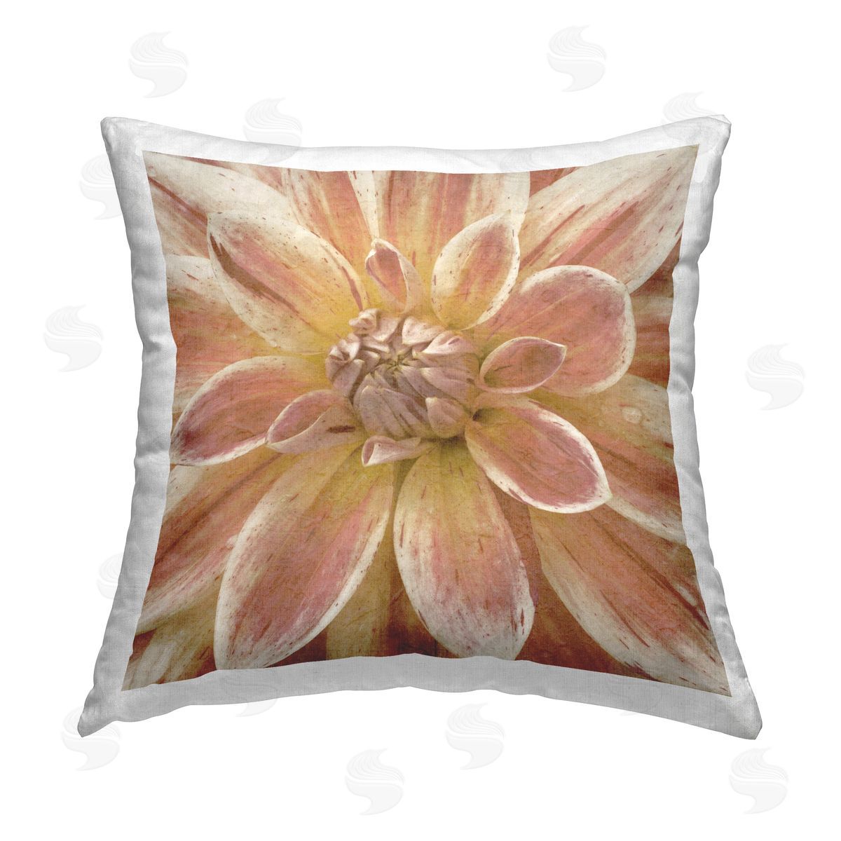 Alonzo Saunders Ombre Flower Petals Printed Plush Polyester Throw Pillow