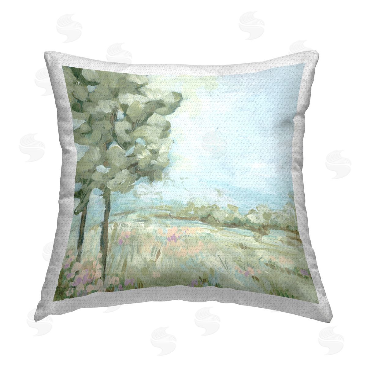 June Erica Vess Abstract Rural Scene Outdoor Quick-Dry Polyester Printed Throw Pillow