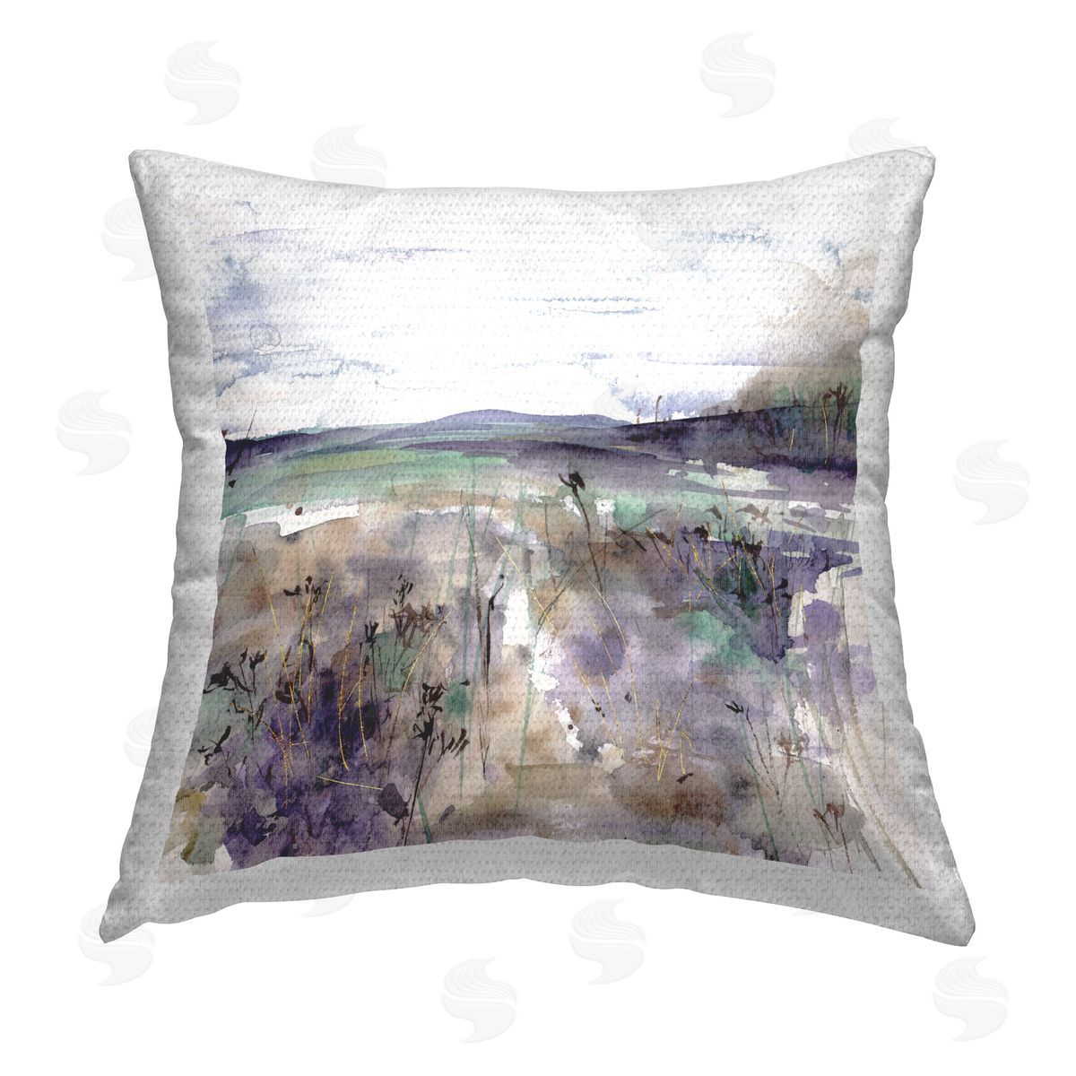 Melissa Wang Abstract Distant Mountain Outdoor Quick-Dry Polyester Printed Throw Pillow