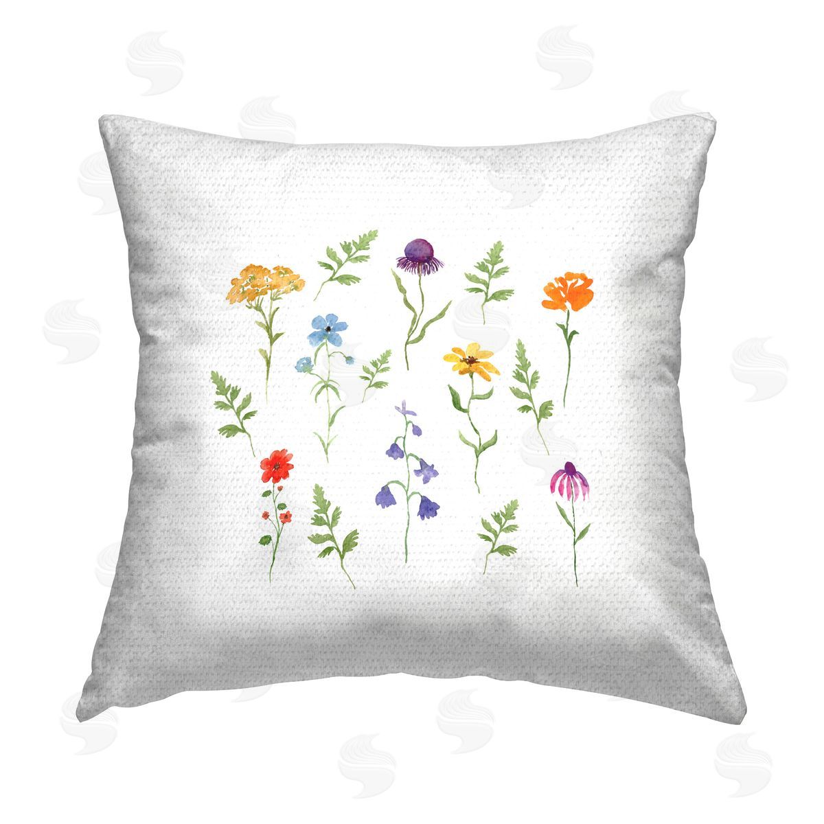 Corinne Rose Designs Simple Forest Herbs Outdoor Quick-Dry Polyester Printed Throw Pillow