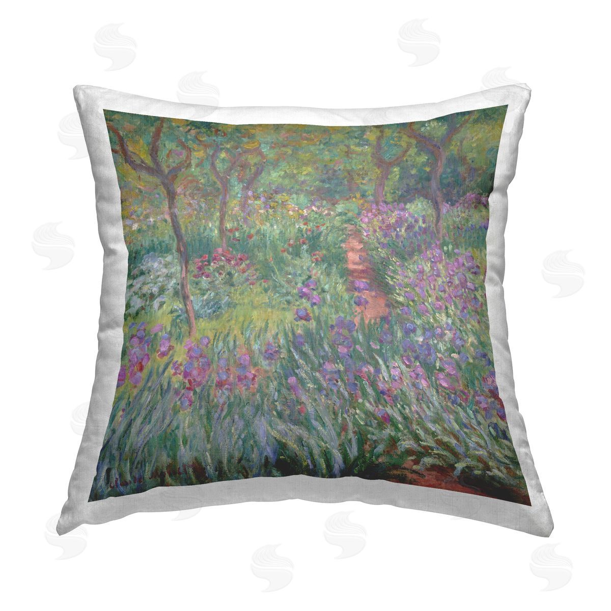 Graffitee Studios Classic Garden Path Printed Plush Polyester Throw Pillow