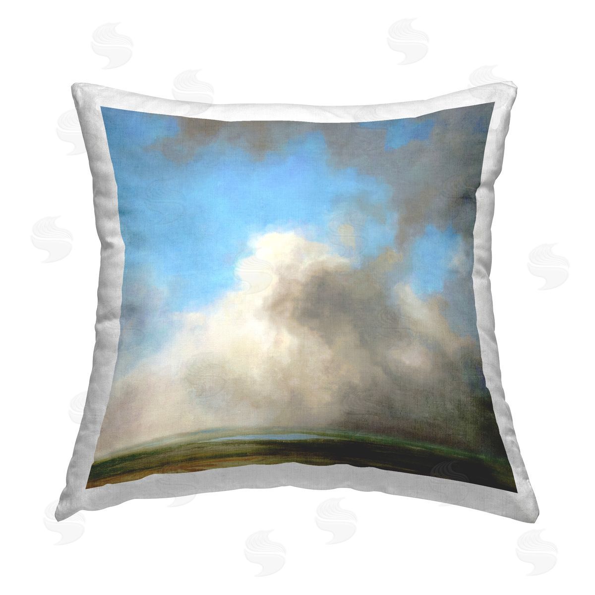 Suzanne Nicoll Rural Looming Clouds Printed Plush Polyester Throw Pillow