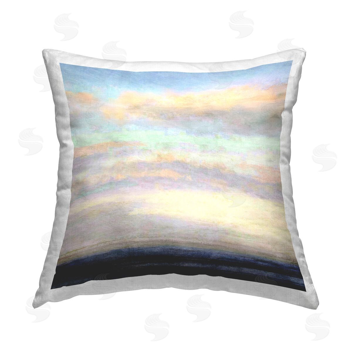 Suzanne Nicoll Ombre Pastel Sky Printed Plush Polyester Throw Pillow