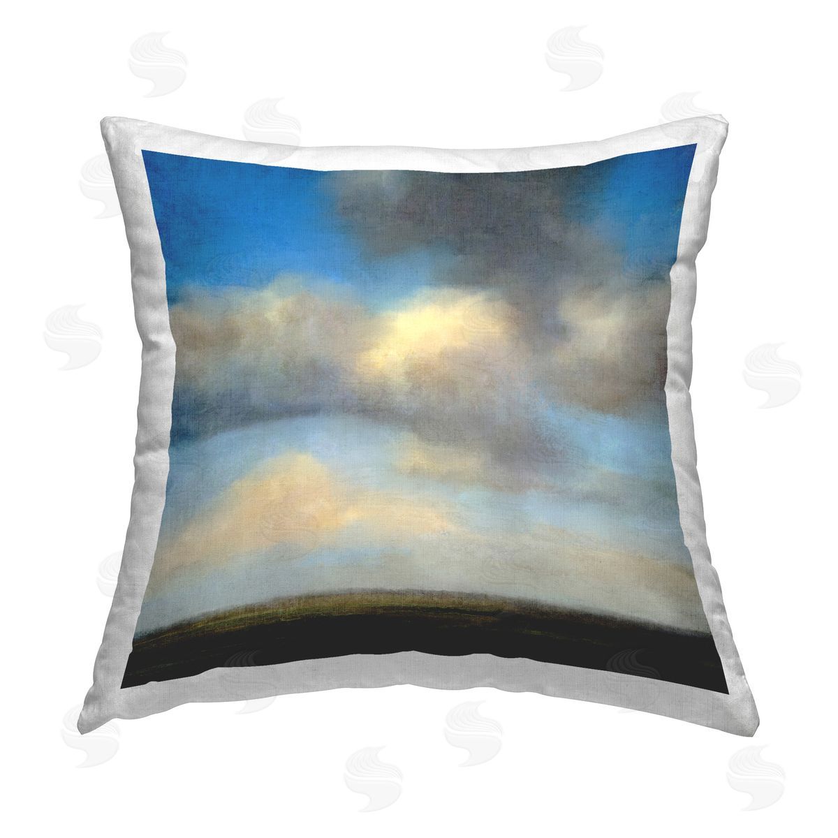 Suzanne Nicoll Looming Storm Clouds Printed Plush Polyester Throw Pillow