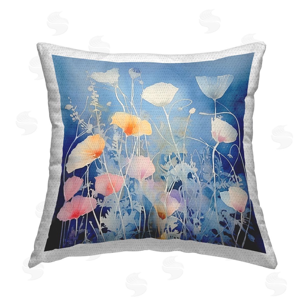 Irena Orlov Tranquil Floral Collage Outdoor Quick-Dry Polyester Printed Throw Pillow