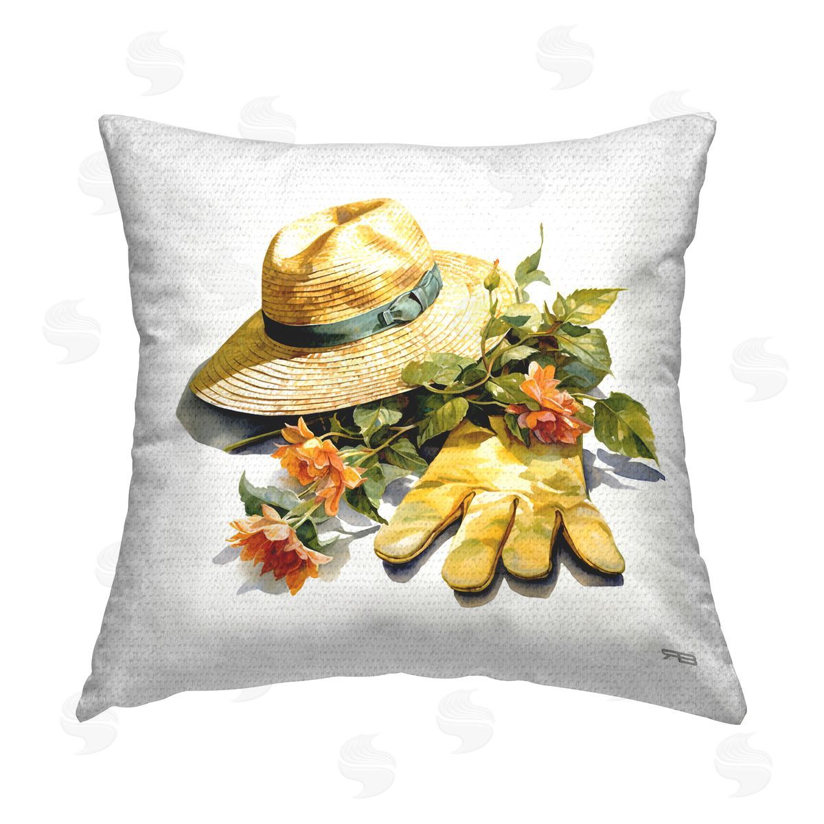 RB Floral Gardening Gear Outdoor Quick-Dry Polyester Printed Throw Pillow