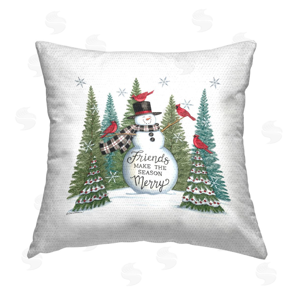 Deb Strain Seasonal Friendship Phrase Outdoor Quick-Dry Polyester Printed Throw Pillow