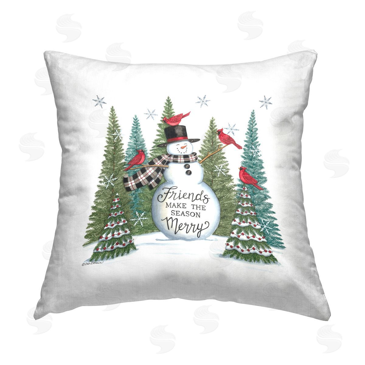 Deb Strain Seasonal Friendship Phrase Printed Plush Polyester Throw Pillow