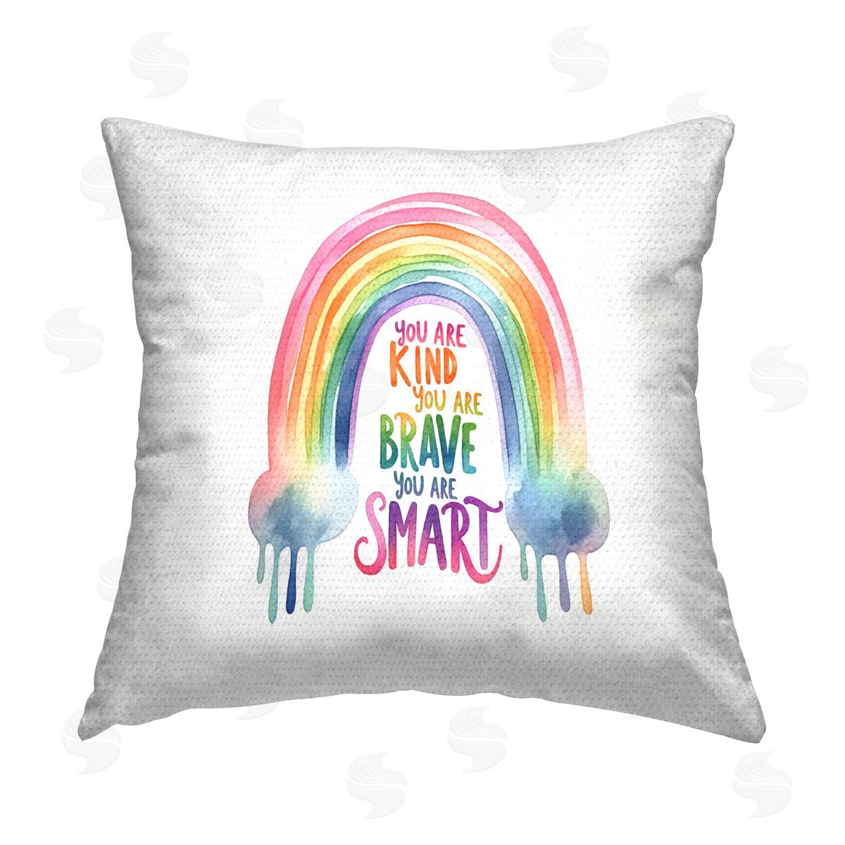 Amanda Greenwood Modern Inspiring Rainbow Outdoor Quick-Dry Polyester Printed Throw Pillow