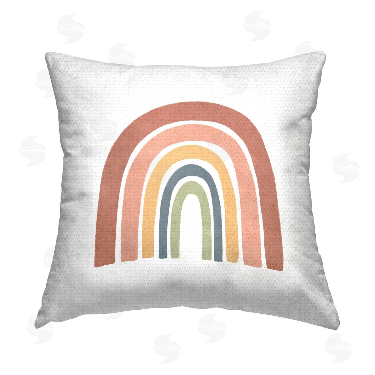 Lisa Nohren Boho Hued Rainbow Outdoor Quick-Dry Polyester Printed Throw Pillow