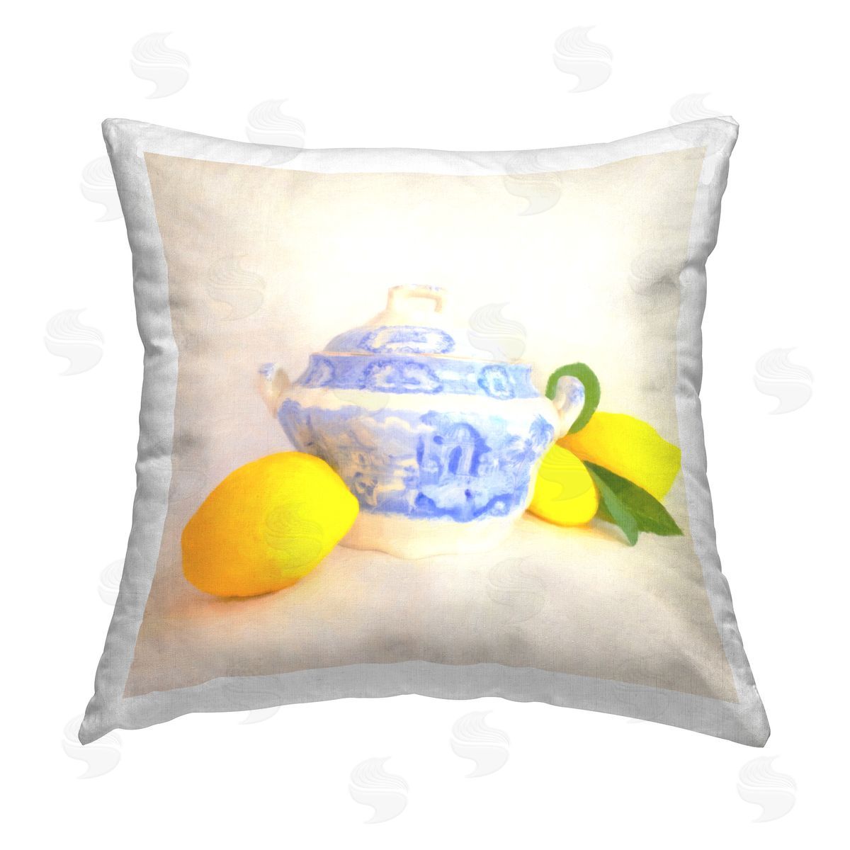 Graffitee Studios Kitchen Lemon Still Life Printed Plush Polyester Throw Pillow