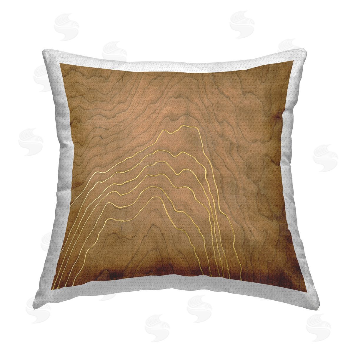 Vanna Lam Grain Pattern with Glam Outdoor Quick-Dry Polyester Printed Throw Pillow