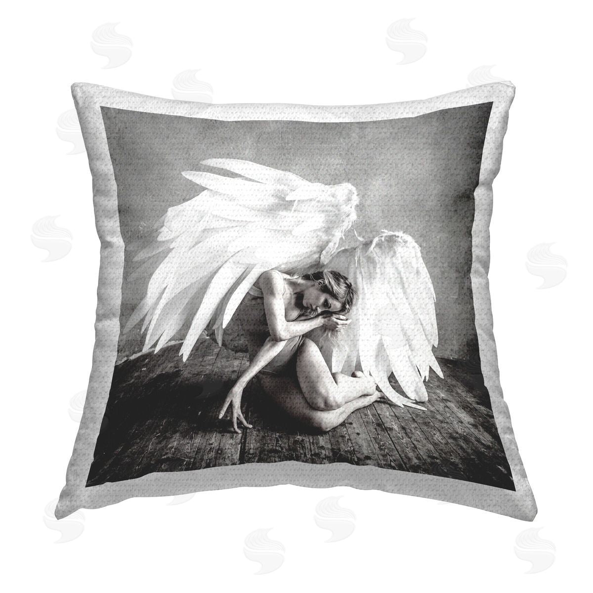 PhotoINC. Studio Spiritual Angel Woman Outdoor Quick-Dry Polyester Printed Throw Pillow