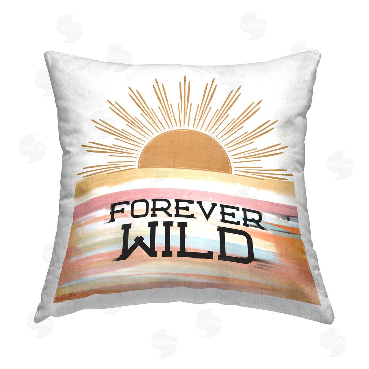 Kim Allen Forever Wild with Sun Printed Plush Polyester Throw Pillow