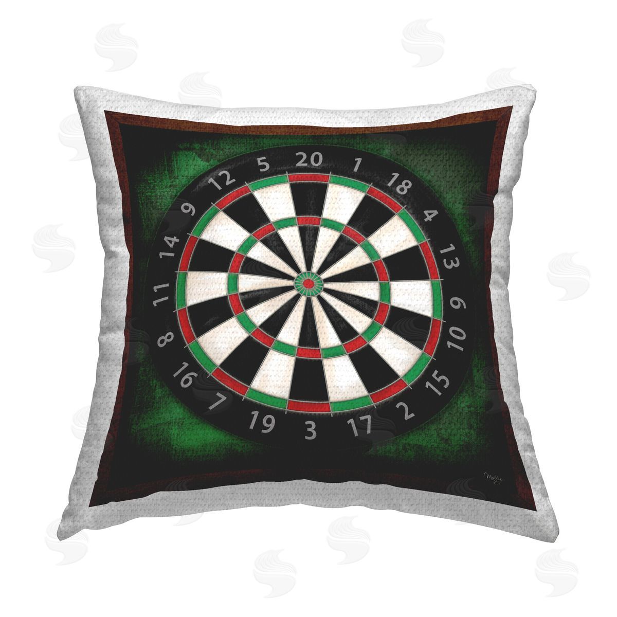 Mollie B. Darts Game Target Outdoor Quick-Dry Polyester Printed Throw Pillow