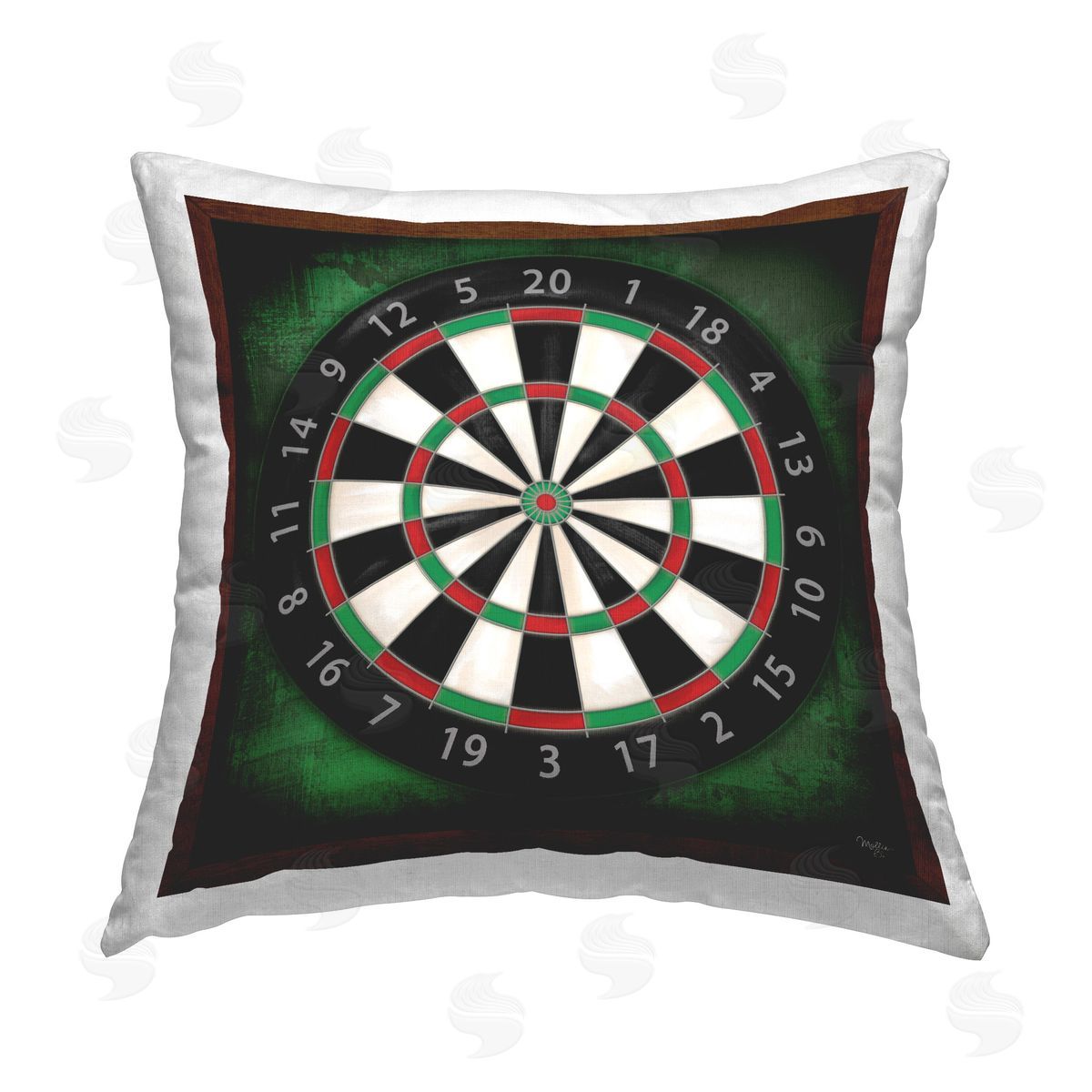 Mollie B. Darts Game Target Printed Plush Polyester Throw Pillow