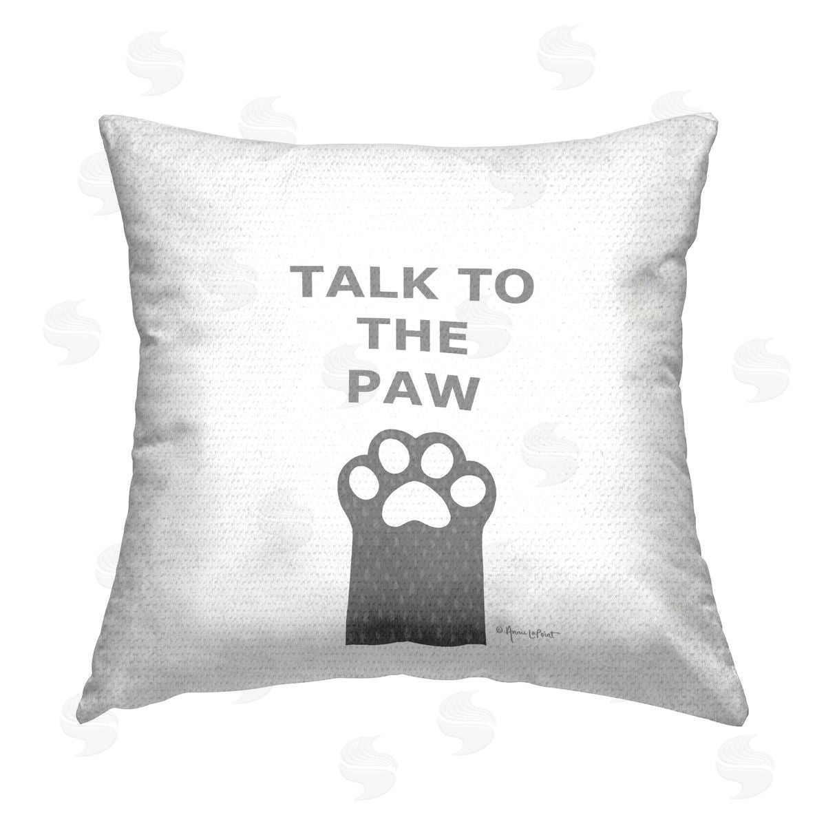 Annie LaPoint Talk To The Paw Outdoor Quick-Dry Polyester Printed Throw Pillow