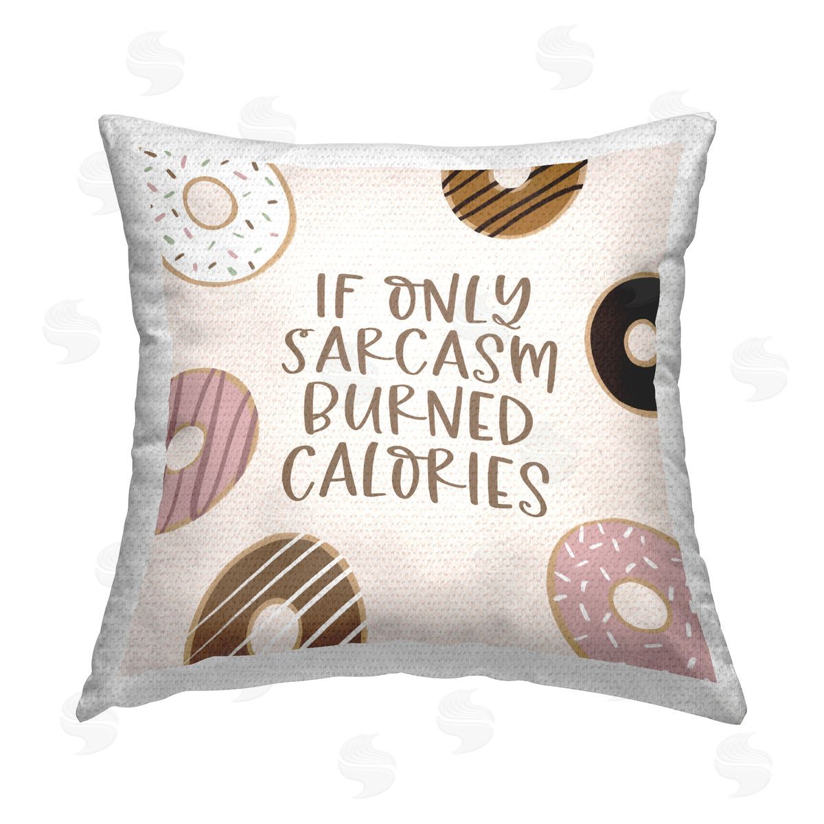 Lady Louise Designs Sarcasm Burned Calories Outdoor Quick-Dry Polyester Printed Throw Pillow