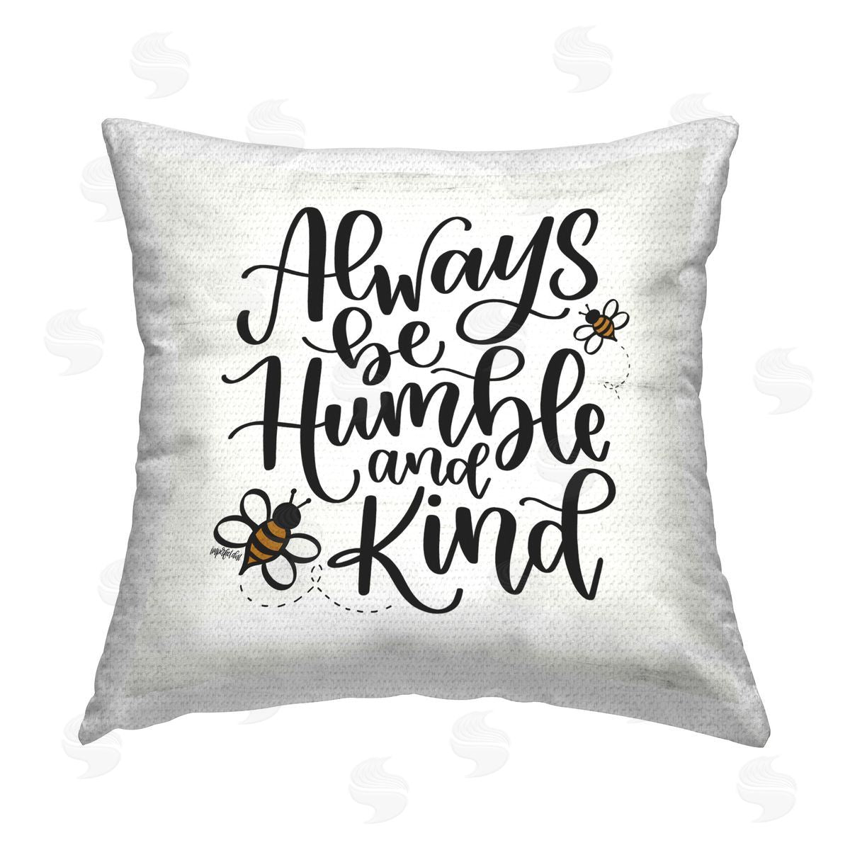 Imperfect Dust Humble & Kind Bees Outdoor Quick-Dry Polyester Printed Throw Pillow