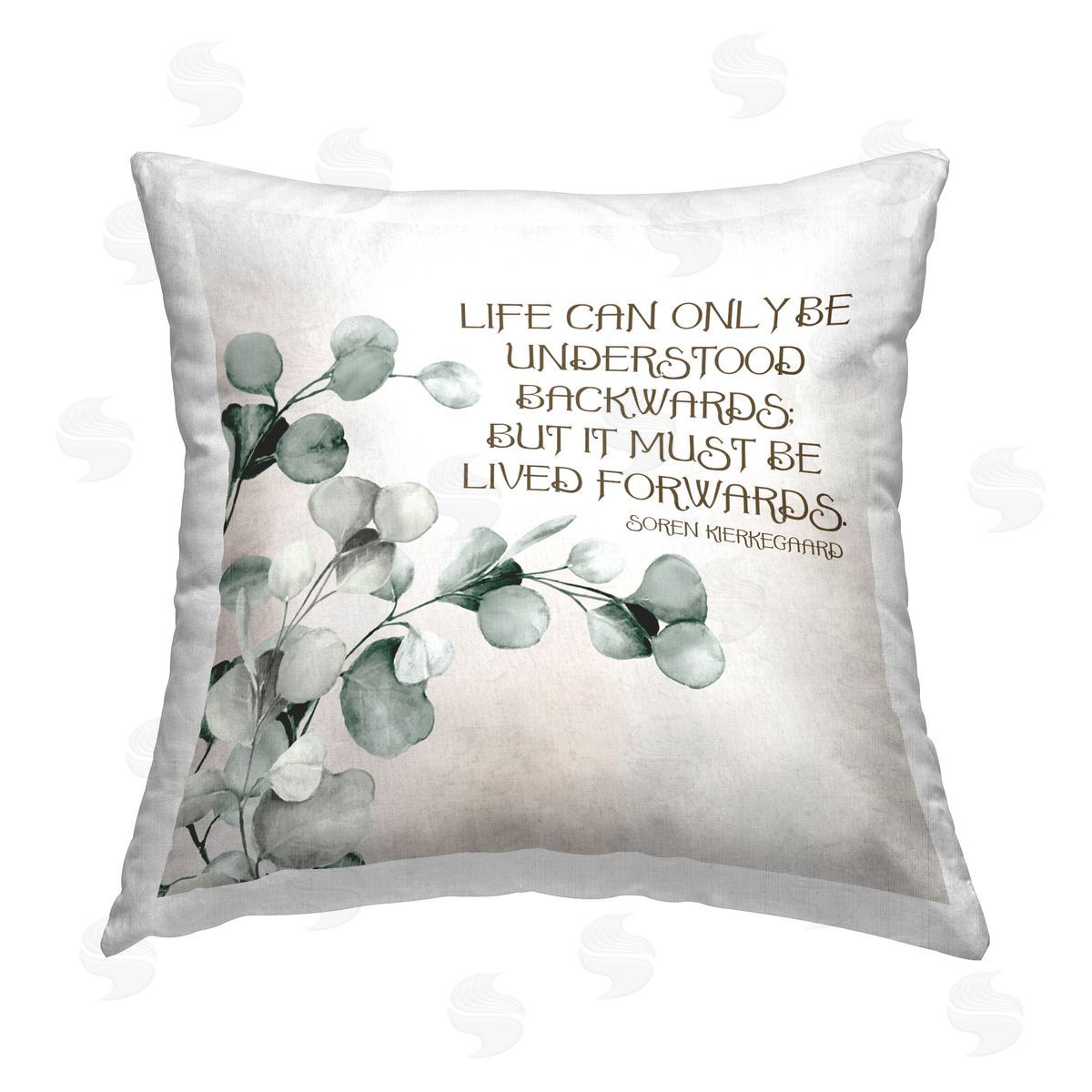 Kim Allen Kierkegaard Life Quote Printed Plush Polyester Throw Pillow