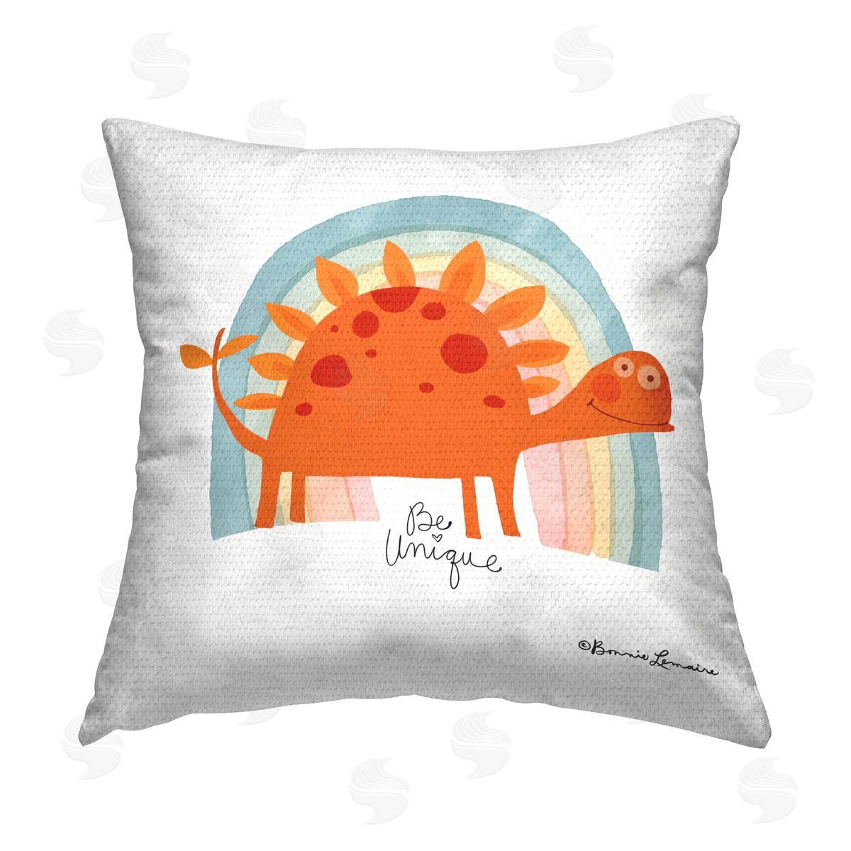 Bonnie Lemaire Be Unique Dinosaur Outdoor Quick-Dry Polyester Printed Throw Pillow