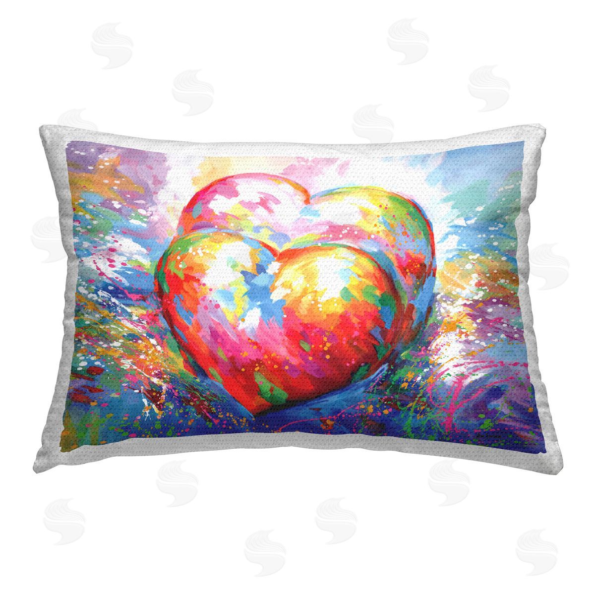 Leon Devenice Forever In My Heart Abstraction Outdoor Quick-Dry Polyester Printed Throw Pillow