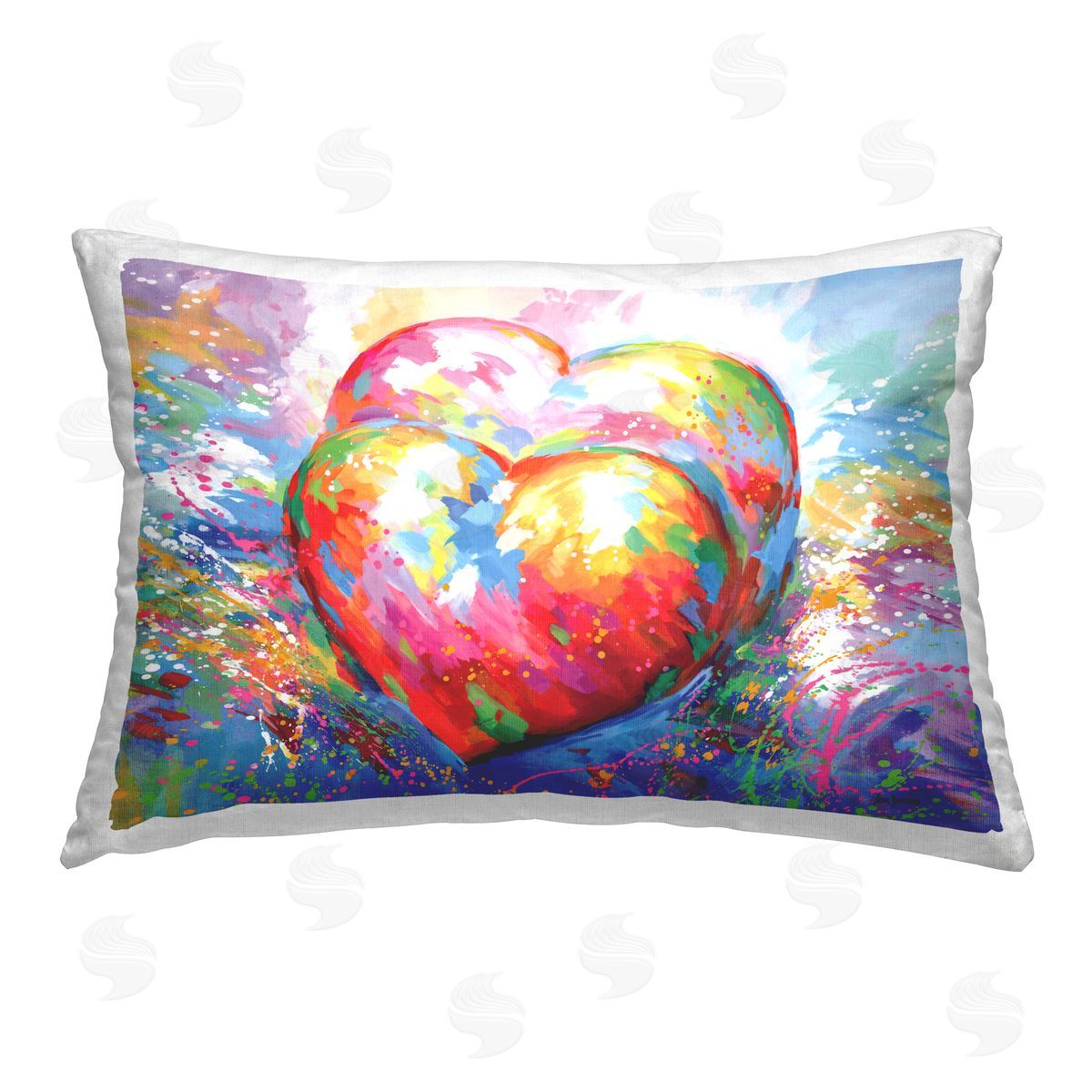 Leon Devenice Forever In My Heart Abstraction Printed Plush Polyester Throw Pillow