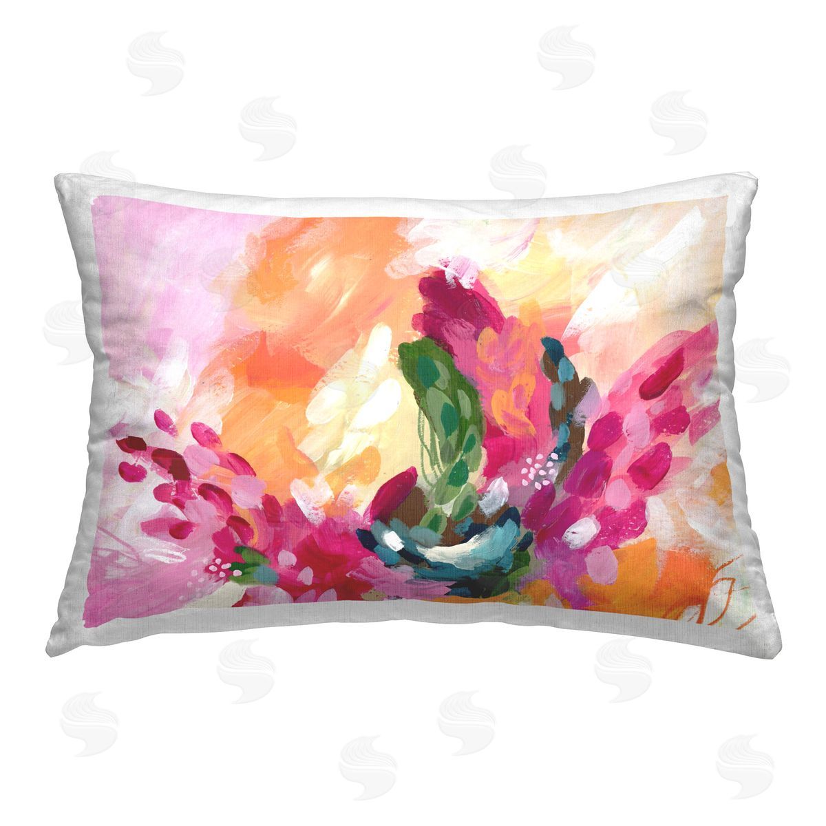 Lisa Nohren Tropical Punch Abstraction Printed Plush Polyester Throw Pillow