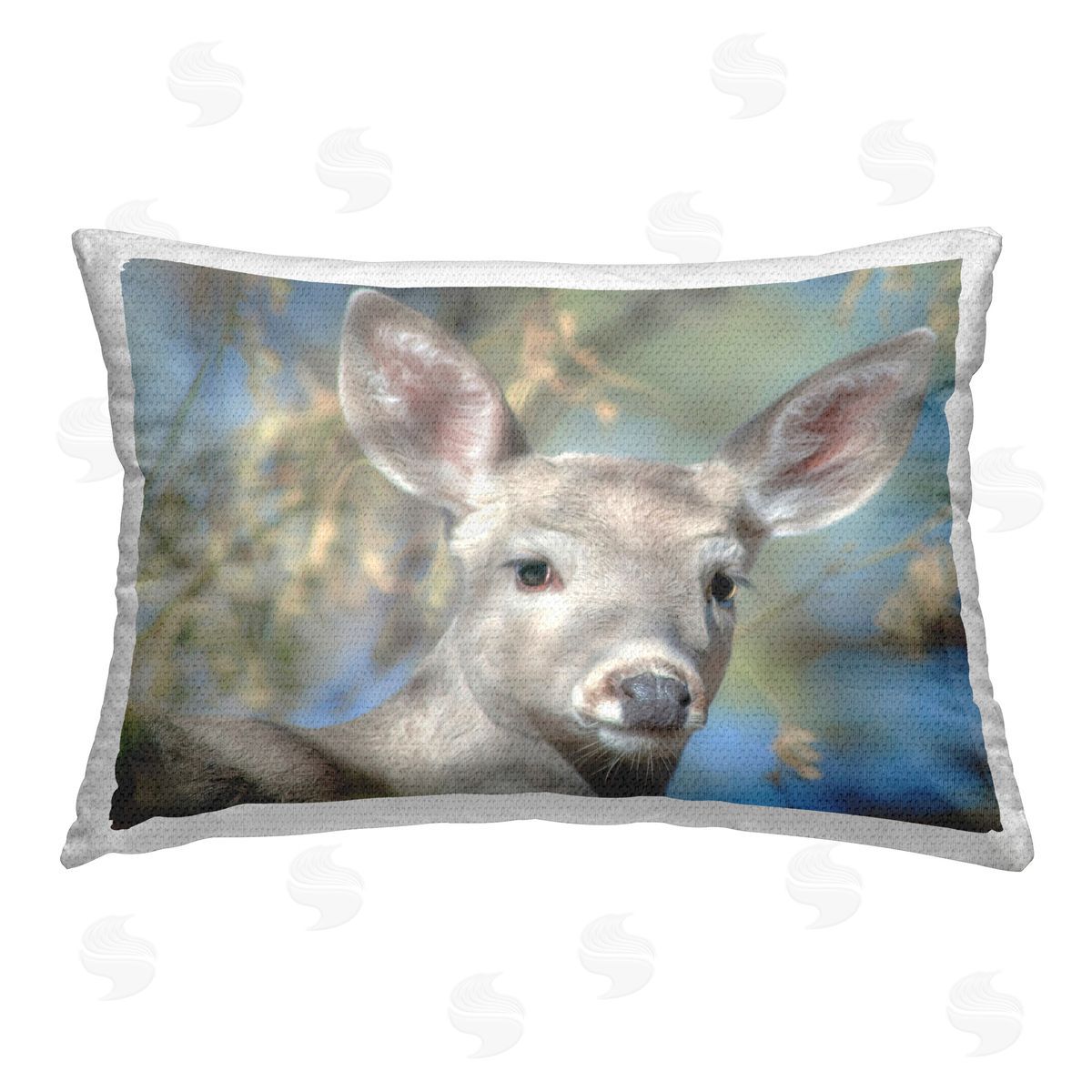 Murray Bolesta Majestic Fawn Portrait Outdoor Quick-Dry Polyester Printed Throw Pillow