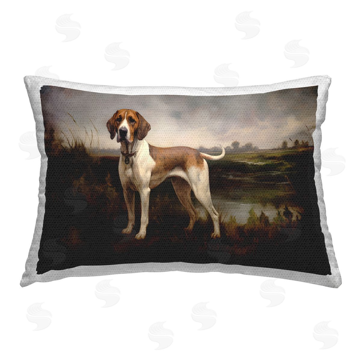 Petal Prints Design On The Hunt Landscape Outdoor Quick-Dry Polyester Printed Throw Pillow