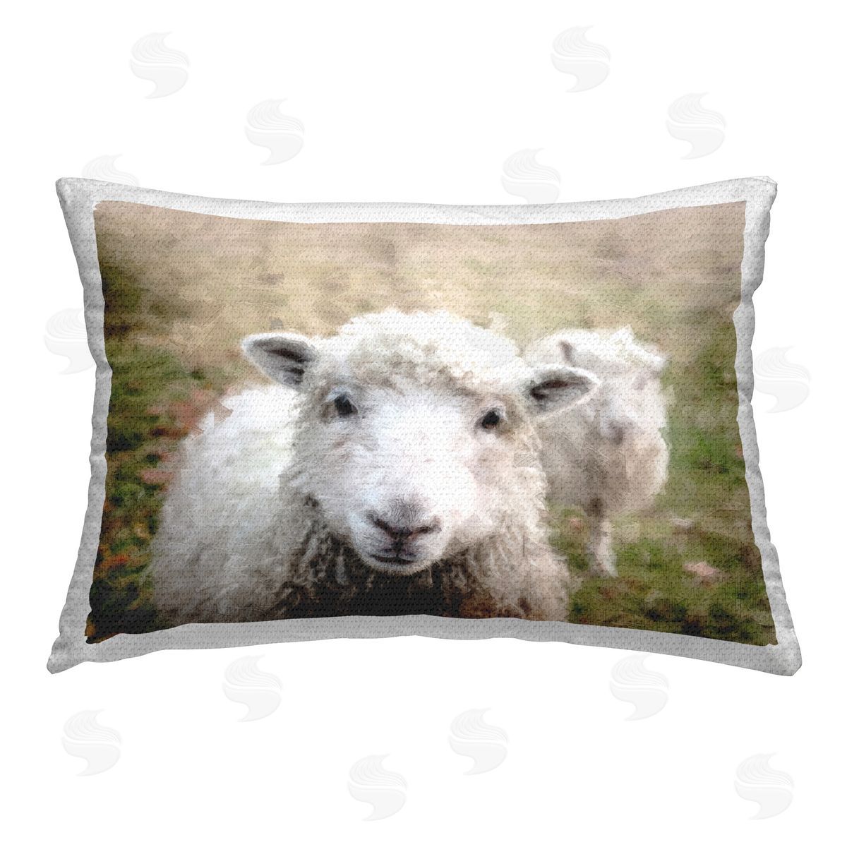 SunDance Group LLC Close Up Sheep Gaze Outdoor Quick-Dry Polyester Printed Throw Pillow
