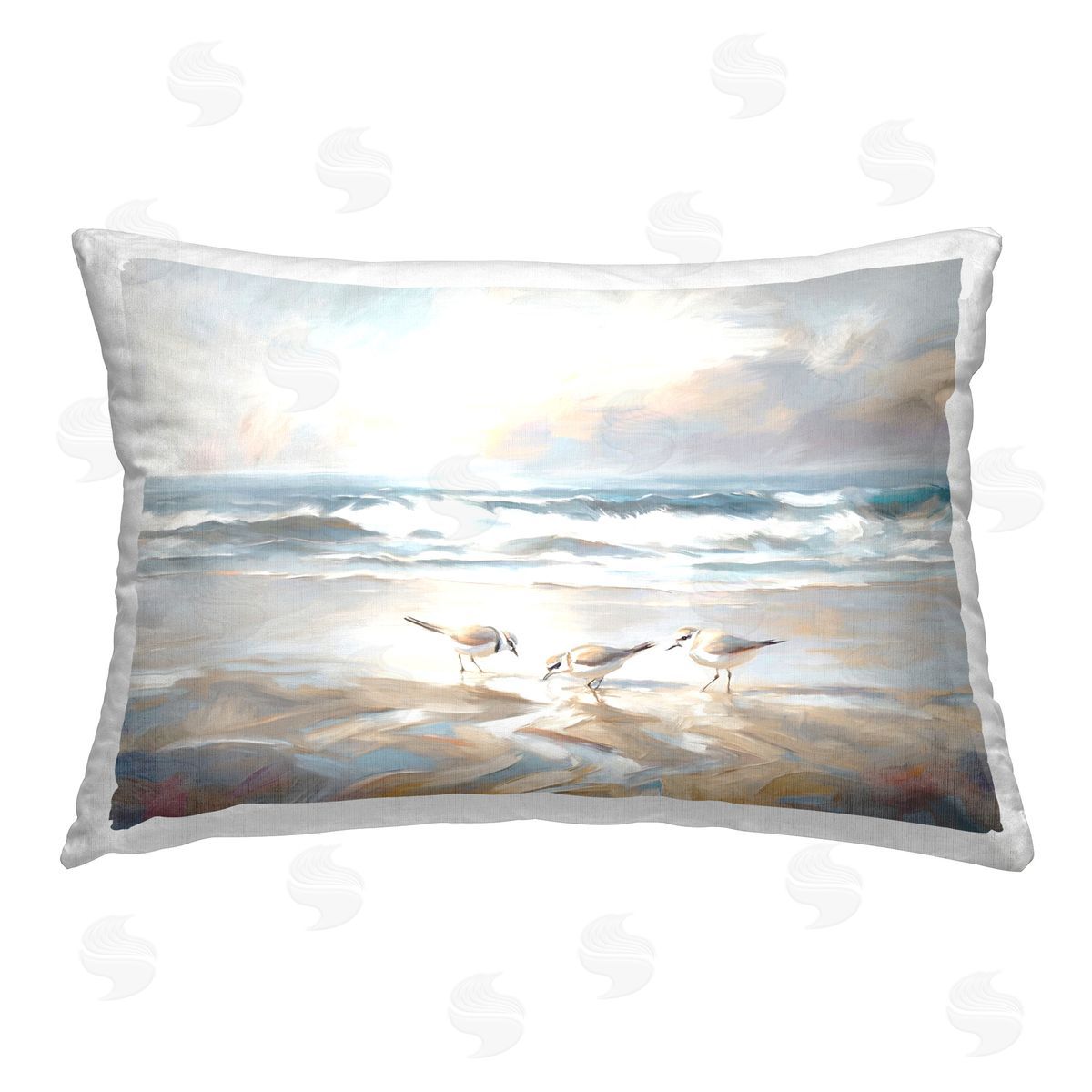 Ramona Murdock Blue Haven Bay Printed Plush Polyester Throw Pillow