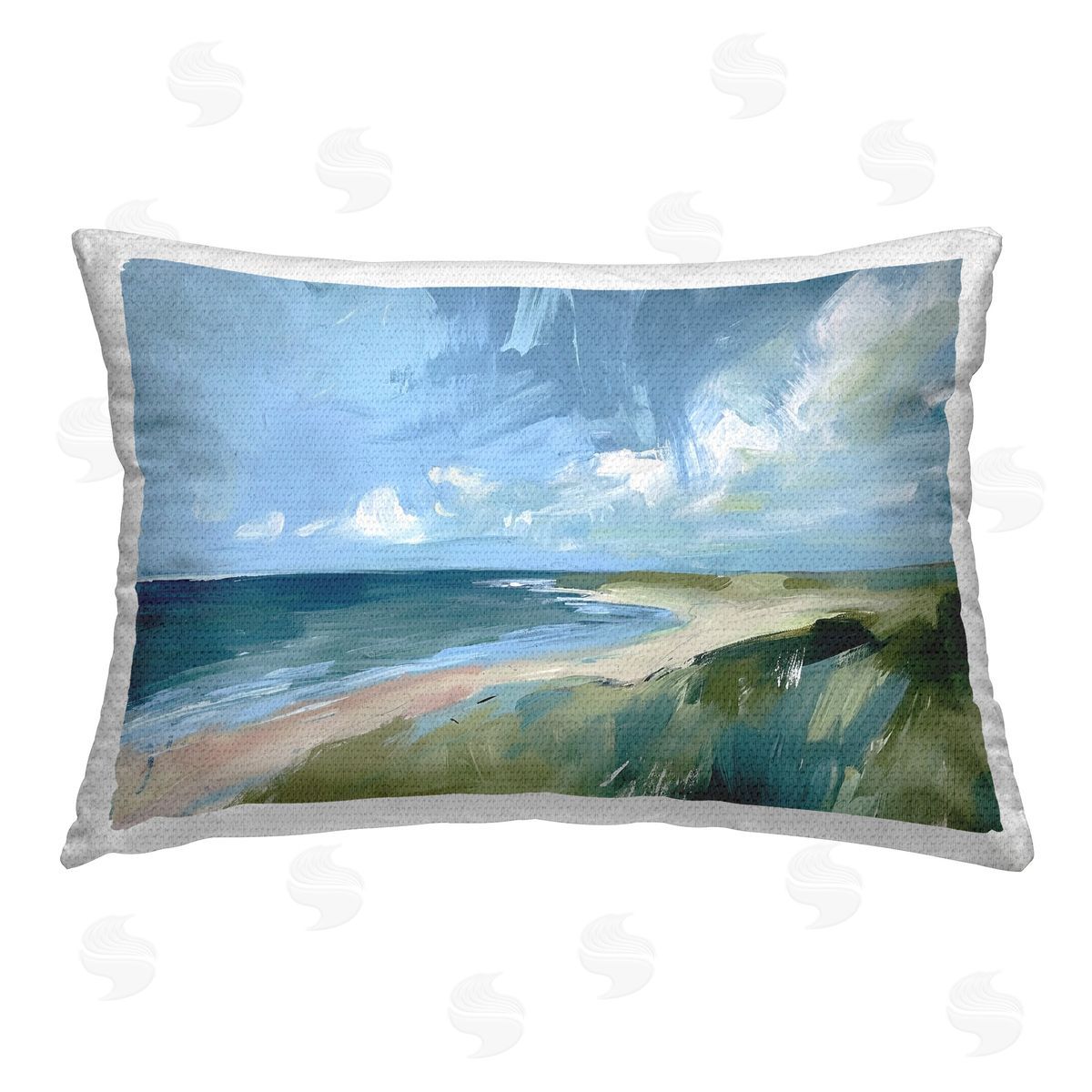 Ramona Murdock Coastal Wilderness Landscape Outdoor Quick-Dry Polyester Printed Throw Pillow