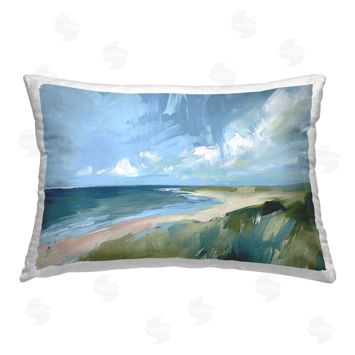 Ramona Murdock Coastal Wilderness Landscape Printed Plush Polyester Throw Pillow