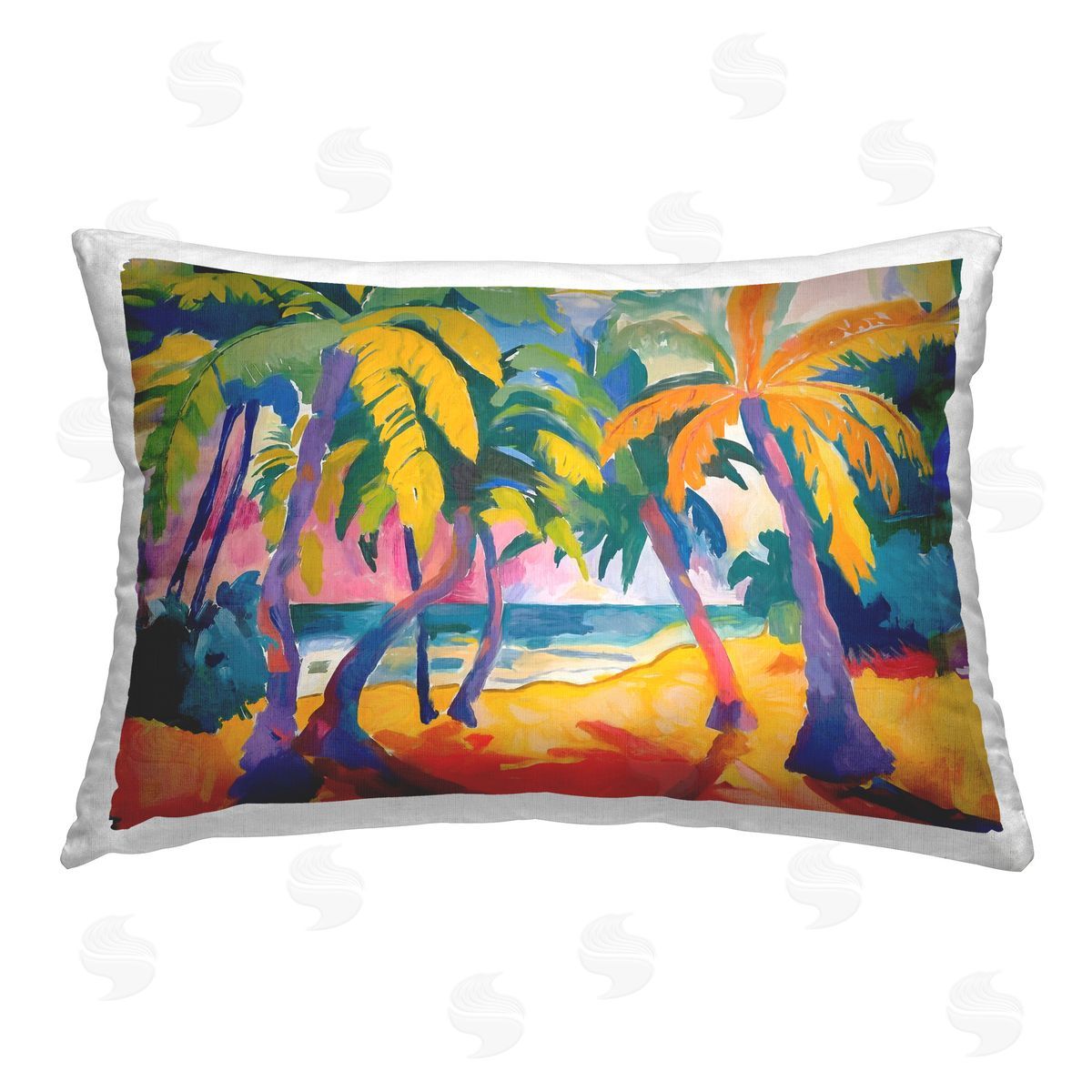 Ramona Murdock Tropical Palm Paradise Printed Plush Polyester Throw Pillow